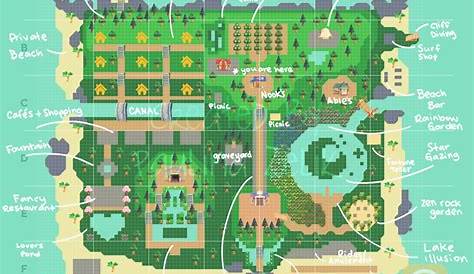 Animal Crossing Obsession: неопубликованный дизайн острова Мерфи, демонстрирующий планировщик идей