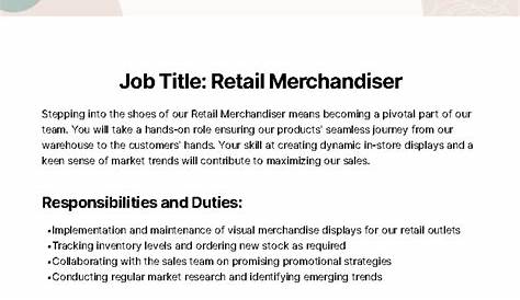 Fashion Merchandiser Описание работы