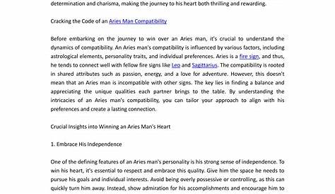 Оригинальное название: Uncover the Defining Attributes of an Aries: A Comprehensive Guide